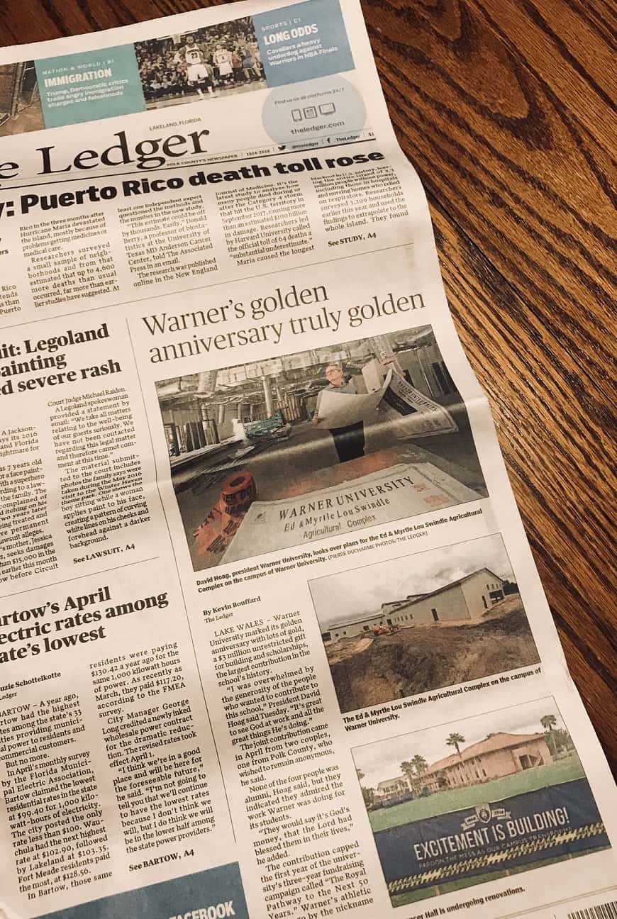 The Ledger Covers Story: All of the Great Things Happening at WU!