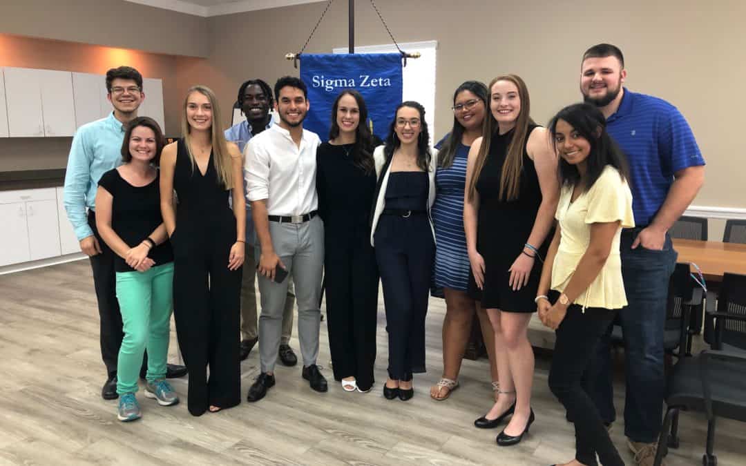New Students Inducted to Sigma Zeta Honor Society!